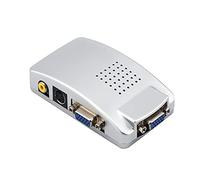 TOPINCN Adattatore Segnale Composito e S-Video per PC Convertitore VGA Box Ideale per Sistemi Home Theatre e Monitor di Computer