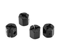 TOPINCN Adattatori per Esagonale per Ruota da 12 Mm in Lega di Alluminio Stabili Ed Efficienti per Auto Axial SCX10 90046 D90 RC 4 Pezzi (BLACK)