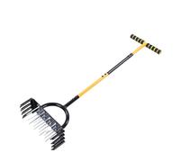 TOPINCN Aeratore per Prato Aeratore per Terreno Aeratori da Giardino con 16 Punte 8 Nuclei Manico a T in Acciaio al Carbonio Resistente Facile da Montare per Terreno Compattato Prato da