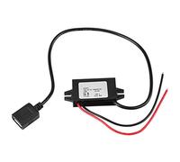 TOPINCN Alimentatore DC-DC Protezione di Sicurezza Intelligente da 12V / 24V a USB 5V 3A Regolatore Fili per Cavi 1pz
