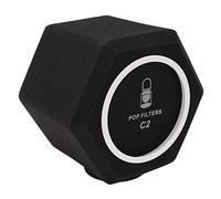 TOPINCN Antivento per Microfono C2 con Spugna in Poliuretano di Alta qualità per L'ottimizzazione della Voce, Adatto per Microfono con Diametro di 50-75 Mm, Design Portatile