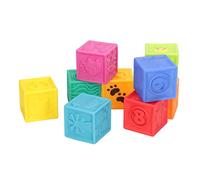 TOPINCN Baby Squeeze Building Blocks - Blocchi di Pila di Silicone Morbidi con un Suono Cigolante per 6 Mesi e Superiore - Giocattoli di Apprendimento Divertenti