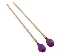 TOPINCN Bacchette per Marimba Medio Dure Testa Morbida in Filato con Manico in Acero 1 Paio per Strumenti a Percussione (PURPLE)