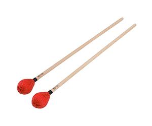TOPINCN Bacchette per Marimba Testa in Filato di Media Durezza Comodo Manico in Acero Resistente All'usura 1 Paio per Suonare le Percussioni (rosso)