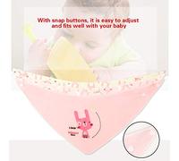 TOPINCN Bavaglini Premium in Cotone a Doppio Strato con Bottoni Automatici, Morbidi e Comodi per Neonati, Simpatiche Stampe di Animali, Confezione da 3 (Modello di coniglio)