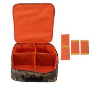 TOPINCN Borsa per Attrezzi da Pesca, 4 Scomparti Borsa per Attrezzatura da Pesca, Custodia per Organizer per Bobine da Pesca (Pattern CAMO CP)