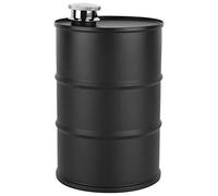 TOPINCN Botti di Birra in Acciaio Inossidabile da 700 Ml, Matraccio a Liquore Portatile, Matraccio Creativo, Botte di Vino, Contenitore Alcol (BLACK)