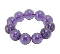 TOPINCN Bracciale di Cristallo, Braccialetti con Perline di Pietre Preziose da 20 Mm per Decorazioni per la Casa e Meditazione Yoga, Braccialetto Elastico Elasticizzato Ricchezza (Viola)