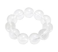 TOPINCN Bracciale di Cristallo, Braccialetti con Perline di Pietre Preziose da 20 Mm per Decorazioni per la Casa e Meditazione Yoga, Braccialetto Elastico Elasticizzato Ricchezza (Trasparente)