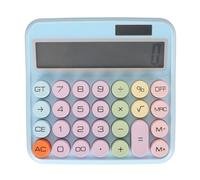 TOPINCN Calcolatrice Colorata a 12 Cifre, Contatore Elettronico, Calcolatrici Desktop, Calcolatori a Chiave Rotonda con Tastiera Meccanica di Visualizzazione LCD per L'uso Domestico (cielo blu)