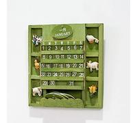 TOPINCN Calendario in Legno Rustico, Calendario a Cubi in Legno Dal Design Vintage con Visualizzazione della Data del Mese per l'arredamento dell'home Office