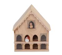 TOPINCN Casetta per gli Uccelli per Casa delle Bambole in Scala 1:12, Casa per le Bambole in Miniatura in Legno Casetta per gli Uccelli da Dipingere, Arti e Mestieri in Legno per