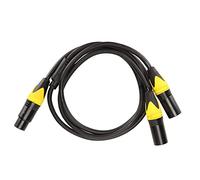 TOPINCN Cavo XLR Y -Splinter con una Bassa Perdita per Altoparlanti Al Microfono, Femmina XLR a 3 Pin a Molti Cavi, Scheggia in Rete Noisless, /giallo 3, Piedi
