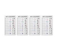TOPINCN Checklist Board Set of 4 Durable Recyclable Chore Chart for Home