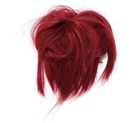 TOPINCN Chignon Disordinato Pezzo di Capelli Spessi e Arruffati per le Donne Estensione Elastica Sintetica per la Vita Quotidiana (Q17-Burg#)