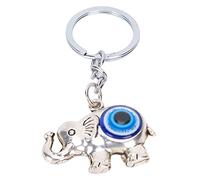 TOPINCN Ciondolo Portachiavi Occhi Azzurri Ornamento Colorato Decorazione Accessori Borsa Zainetto Lega Perline di Vetro Elefante Simpatici Cinturini a Forma di Elefante in Stile Turco