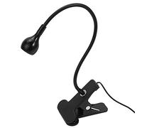 TOPINCN Clip Light, 1W Portatile Flessibile a Collo D'Oca USB LED Lampada da Lettura Lampada da Tavolo per Computer Lampada da Letto Bianca Fredda Clip su Lampada da Scrivania(Nero)