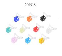 TOPINCN Clip per Naso per Nuoto in Silicone 10 Colori - Tappo per Naso per Nuoto Ergonomico e Robusto per Piscina e Spiaggia, 20 Clip per Adulti e Bambini