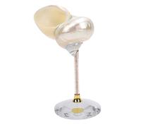 TOPINCN Conch Shell Wine Glass, Creativo Conchiglia Che Beve Calice, Coppa di Cocktail Conchiglia Fatta a Mano per Birthday Beach Beach Bridesmaids Anniversary Party (WHITE)