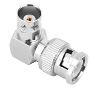 TOPINCN Connettore BNC Maschio-femmina Adattatore a Forma di L da 90 Gradi per Cavo Coassiale, Set di Connettori BNC in Ottone da 5 Pezzi per Trasmissione Stabile del Segnale, Adatto per la Maggior