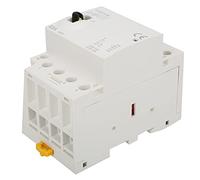 TOPINCN Contattore CA Domestico Compatto su Guida DIN 4P 63A 220V 50Hz con Interruttore di Controllo Manuale per Risparmiare Spazio (4NO)