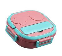 TOPINCN Contenitore per Alimenti Portatile Multi Scomparto Contenitore per il Pranzo di Grande capacità per Uso Interno Ed Esterno (3 scomparti Rosa)
