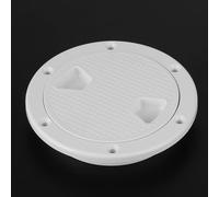 TOPINCN Coperchio per Boccaporto in ABS Marino Anti-, Parte Bianca Durevole per Barca, Piastra per Ponte per Yacht da 4" 6" 8", Ideale per la Sostituzione (4 Pollici (ID 102 mm, Spessore 3,8 mm))
