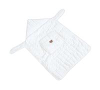 TOPINCN Copertura Invernale per, Coperta Calda per, Fodera in Pile Ultra Morbida, Tasche a Doppio Uso Antivento, con Cappuccio, per Avvolgere il Passeggino e Scaldavita (Beige con motivo orsetto)