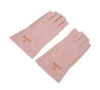 TOPINCN Cotone in Fibra Traspirante -cotton -Scarpe a Manicure con Protezione UV, Cucitura Fine, Protezione della Sicurezza per le Mani, Adatto per L'essiccazione in Gel (Grigio rosato pallido)
