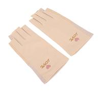 TOPINCN Cotone in Fibra Traspirante -cotton -Scarpe a Manicure con Protezione UV, Cucitura Fine, Protezione della Sicurezza per le Mani, Adatto per L'essiccazione in Gel (Giallo chiaro)