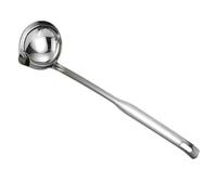 TOPINCN Cucchiaio per Filtro Dell'olio in Acciaio Inossidabile Efficiente Filtro per Schiumarola per Zuppe Calde, per, 12,6 X 3,3 Pollici