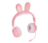 TOPINCN Cuffie Bluetooth 5.0 Rabbit Ear per Bambini con Luce Colorata a LED, Cuffie Wireless Sopra L'orecchio con Batteria a Lunga Durata per L'apprendimento Online, Regalo Carino per Bambini 3+,