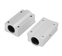 TOPINCN Cuscinetti a Sfera a Movimento lineare 2 Pezzi CNC SCS12LUU in Alluminio con Movimento lineare 12 mm di Diametro Interno