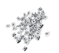 TOPINCN Dado in Acciaio Al Carbonio Resistente 50 Pezzi con Placcatura in Nichel per Connessione Profilo in Alluminio Adatto per Profili di Estrusione di Alluminio Standard Europei (Tipo standard