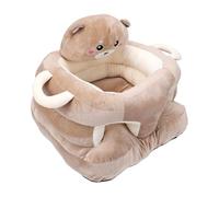 TOPINCN Divano per Apprendimento Anticaduta per Bambini, Seggiolino per Apprendimento per Bambini con Animali dei Cartoni Animati con Schienale Rialzato e Fondo Antiscivolo, Morbido (Orsa)