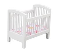 TOPINCN Dollose in Legno Piccolo Letto Dolce Dolce Decorazione in Miniatura, Bellissimo Mikrowiege Vivace per 1:12 Bambola