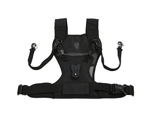 TOPINCN Doppia Cinghia per Fotocamera, Durevole e Confortevole, Imbracatura Pettorale Multiuso per Fotografia Sportiva di Matrimonio in Nylon