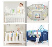 TOPINCN Equilibrio Anelli di Addestramento per Letti per Bambini e Phealpes Portatili per Bambini Portatili, Leggero e Facile da Installare per 0-18 Mesi, Brigata 4pcs (Colore assortito)