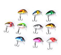 TOPINCN Esche Artificiali in Plastica Swimbait Realistiche per Esche da Pesca 10 Pezzi Accessorio per Attrezzatura per Pesci Artificiali per Fiumi, Laghi, Plastica 10 Colori 1,1 Pollici