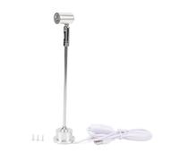 TOPINCN Faretto per Gioielli da Terra in Alluminio da 1 W, Luce a LED Regolabile per Pensile, Lampada per Evidenziare la Dispensa Verticale, Lampada Focalizzata per Armadio da Terra per (Luce calda)