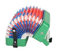 TOPINCN Fisarmonica a 7 Tasti, Mini Strumento Musicale con Plastica ABS, Mini Fisarmonica Giocattolo Educativo per Esercitazioni in Sala Musica, Performance Sul Palco (GREEN)