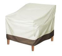 TOPINCN Fodera per Sedia da Giardino Fodera per Mobili da Esterno per Sedia da Giardino Tessuto Oxford con Cinghie di Fissaggio per Sedie a Dondolo Girevoli da Patio (Beige con colore caffè)