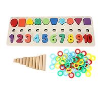 TOPINCN Giocattolo Educativo in Legno, Apprendimento di Numeri e Forme | Materiale in legno di alta qualità, bordi lucidi sicuri, colori brillanti, stimola l\'immaginazione, sviluppa la