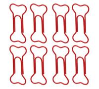 TOPINCN Graffette Multifunzionali a Forma di Osso di Cane Clamp/Holder per Segnalibri in Filo Resistente Allo Scivolamento 100 Pezzi in Metallo Leggero per la Classificazione dei Documenti (rosso)