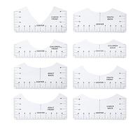 TOPINCN Guida a 8 Dimensioni del Righello della Maglietta, Accessori per Strumenti di Misurazione della Camicia Che Premono con Segni Trasparenti per la Stampa a Schermo del Design (#2)