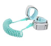 TOPINCN Guinzaglio per Imbracatura per Bambini, Guinzaglio Anti-perso per Collegamento Al Polso Guinzaglio per Imbracatura di Sicurezza con Cavo in Acciaio (Serratura verde chiaro riflettente 360° 2