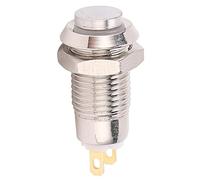 TOPINCN Interruttore A Pulsante Autobloccante Impermeabile in Metallo per Controllo Accessi e Attivazione Dispositivi 3 V, 1 A per Campanelli e Avvio Apparecchiature, Acciaio Inossidabile