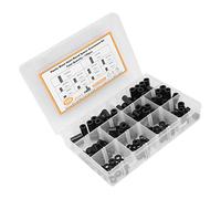 TOPINCN Kit Assortimento di Distanziatori in Nylon da 150 Pezzi per Viti Supporto Hardware Resistente Al Calore Resistente Al Calore Plastica Rotonda Non Conduttiva per Dispositivi Elettronici Fai