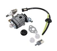 TOPINCN Kit Candela Carburatore per Tosaerba Materiale Ad Alta Resistenza per Tosaerba TH23 TH26 TH34 per Uso Professionale Materiale in Alluminio