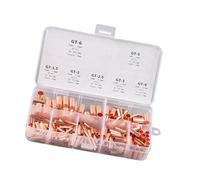 TOPINCN Kit Connettori per Tubi in Rame Durevoli 250 Pezzi per il Collegamento dei Cavi Nelle Apparecchiature di Distribuzione Dell'energia Oro